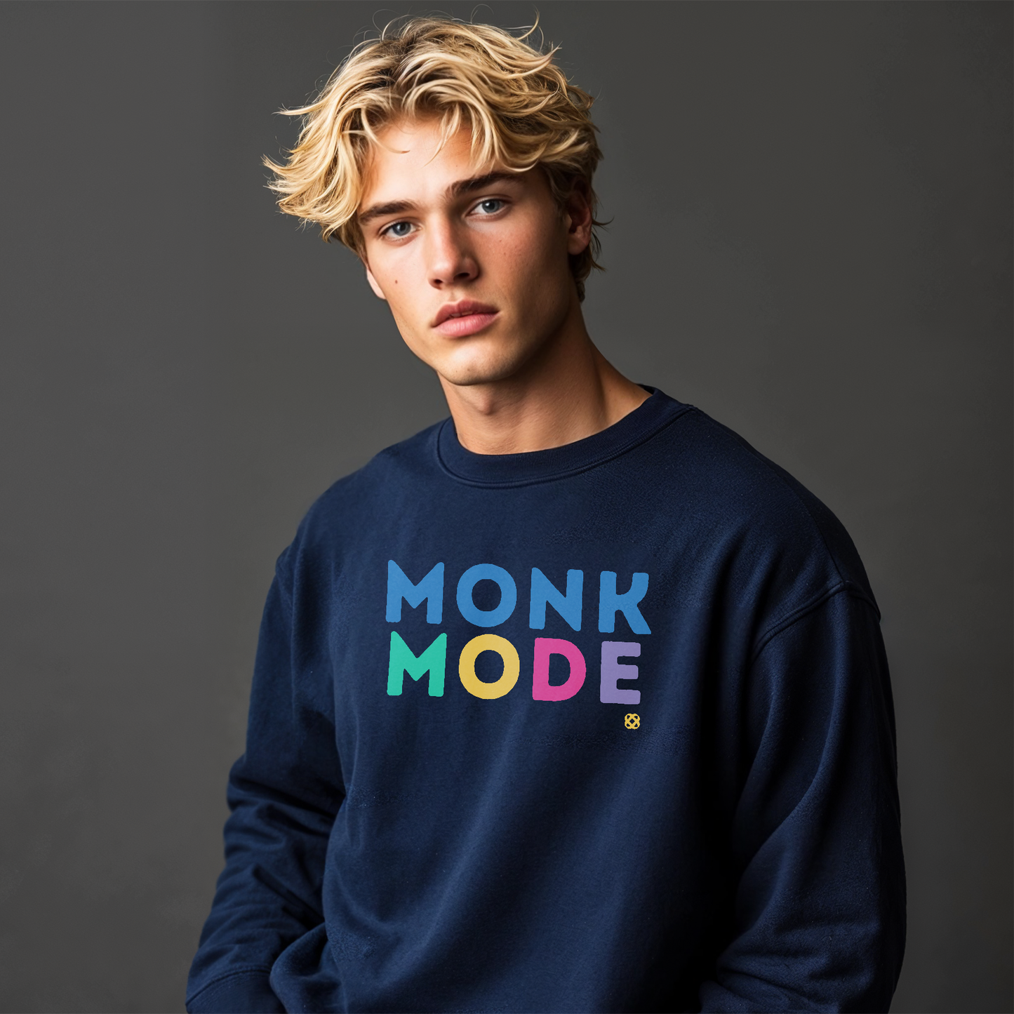 Monk Mode Crewneck - Navy