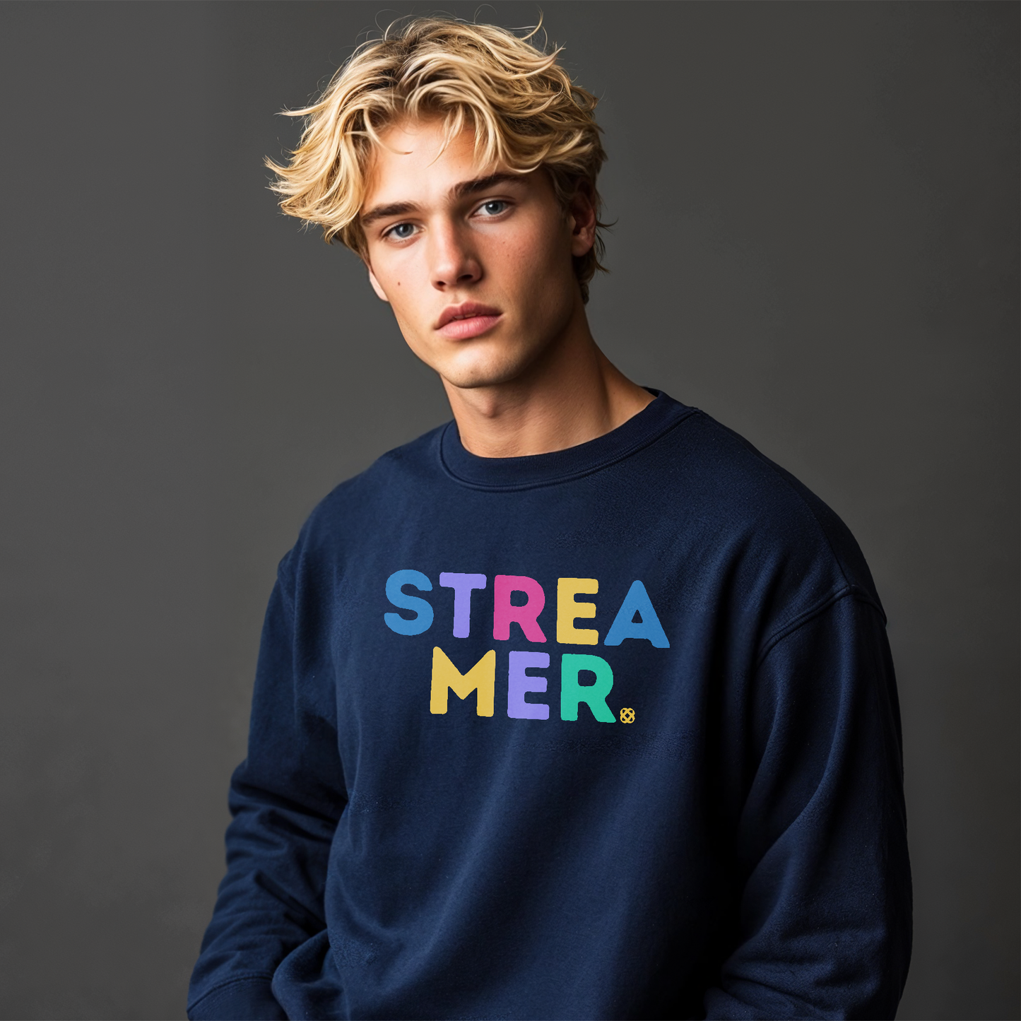 Streamer Crewneck - Navy