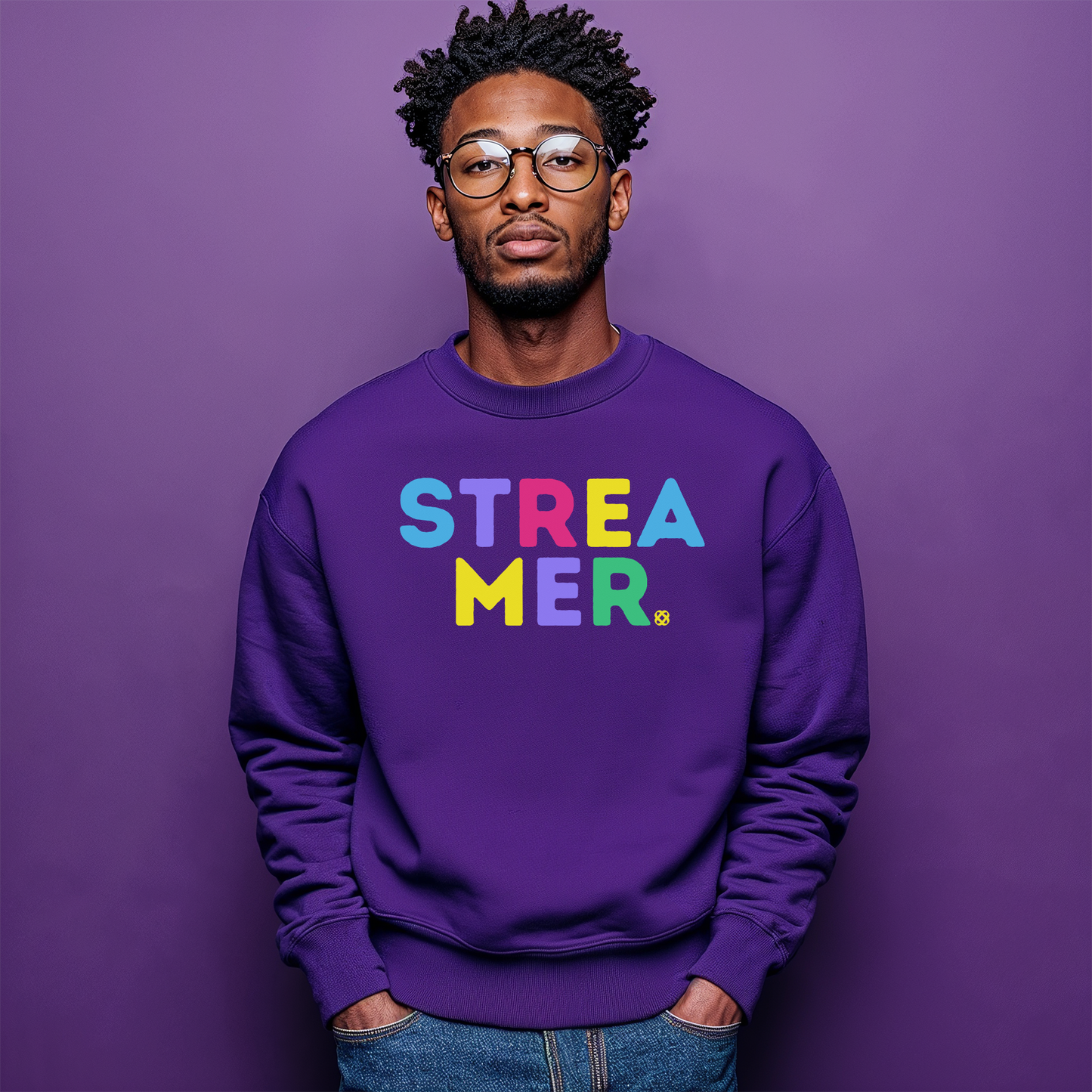 Streamer Crewneck - Purple